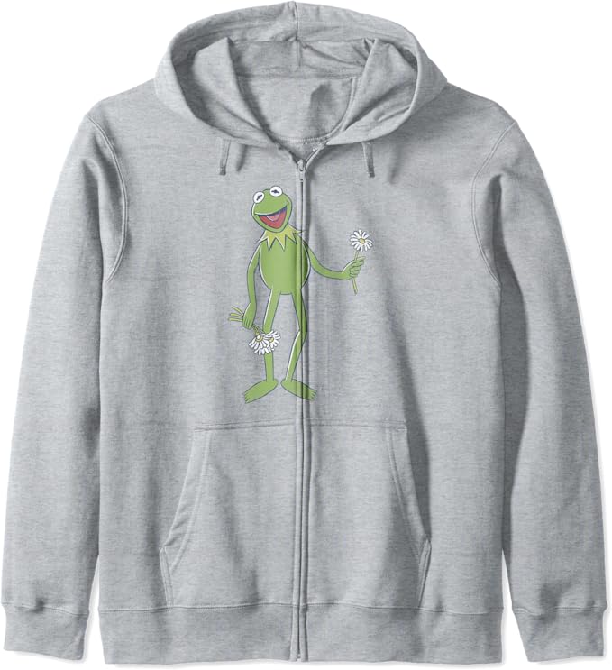 Disney The Muppets Kermit The Frog Portrait Zip Hoodie Amazon.co.uk